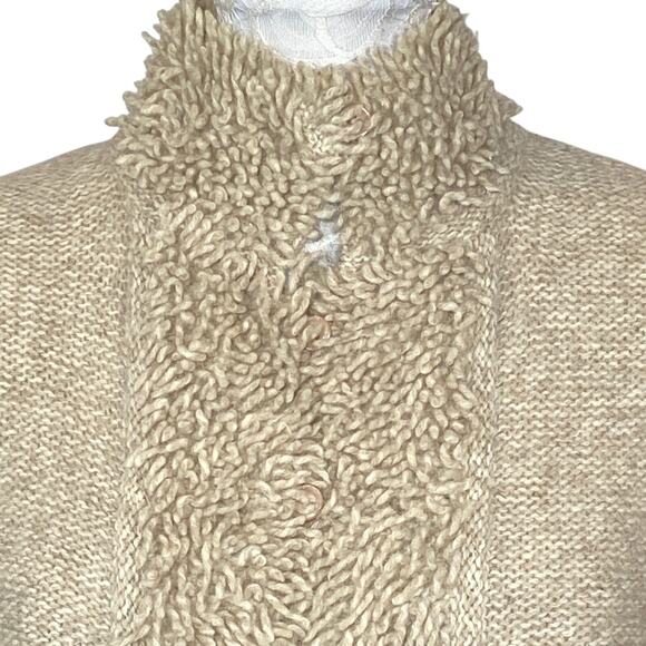 Vintage Country Shop Lamb Rabbit Hair Blend Oatmeal Cardigan Sweater Women Med - Picture 7 of 9